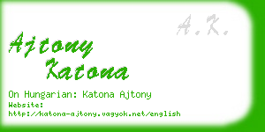 ajtony katona business card